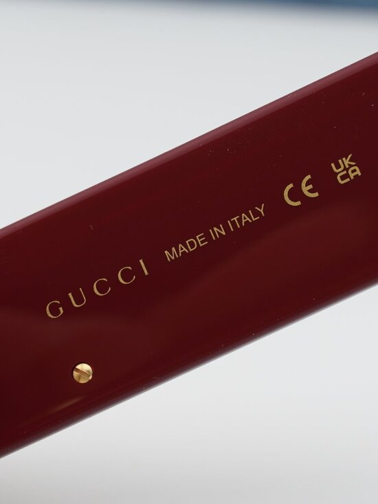Gucci GG0517S 009 Women Oval Sunglasses - Burgundy / Brown with Mirror main image 4